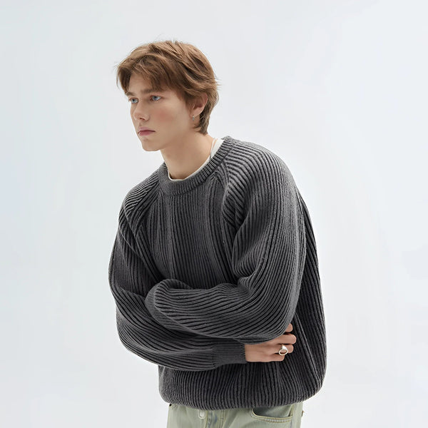 Businesscore Ribbed Knit Sweater - Fuga Studios