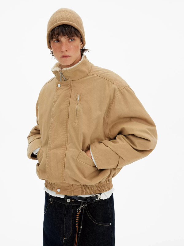 Businesscore Sherpa Collar Bomber Jacket - Fuga Studios