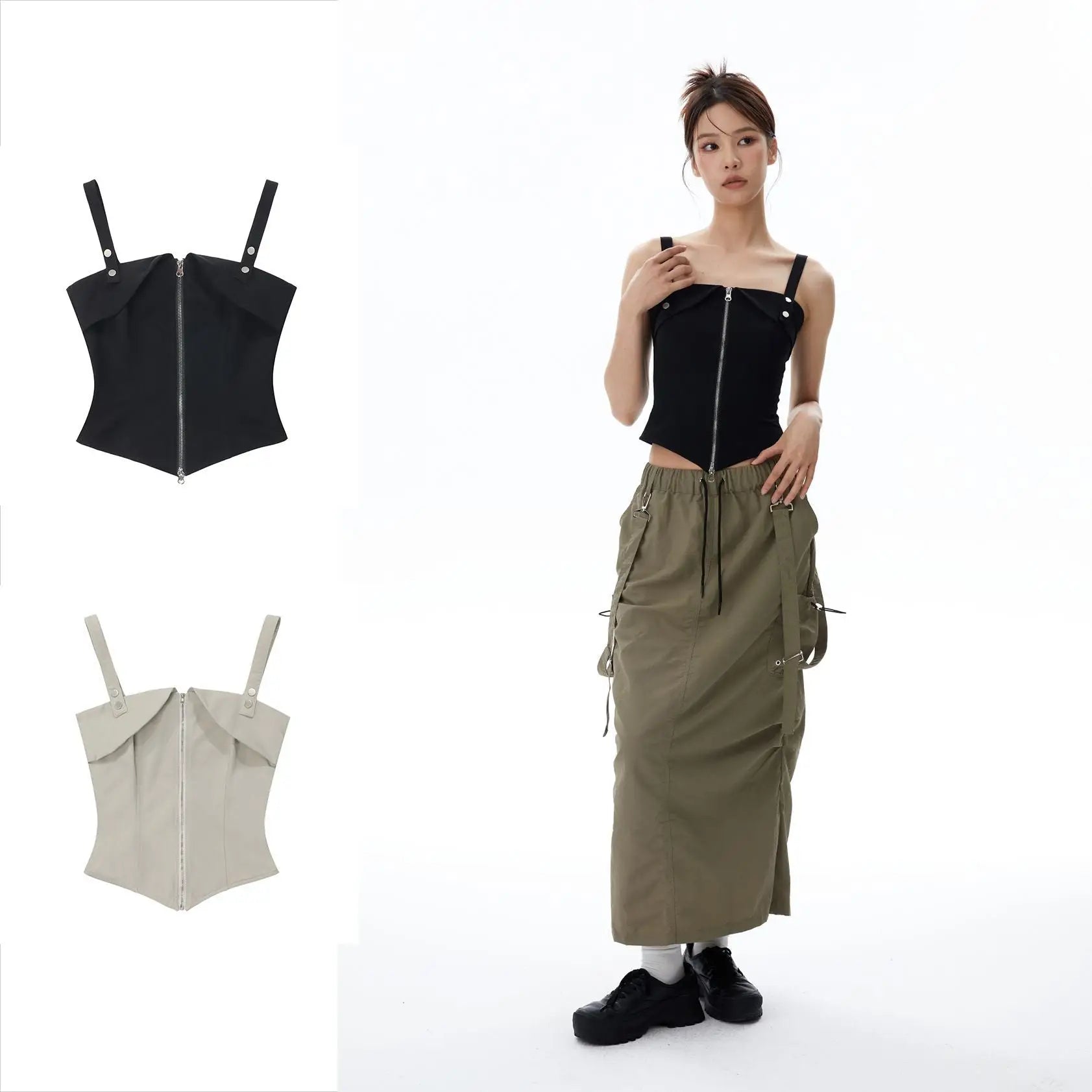 Girls Zipper Top - Fuga Studios