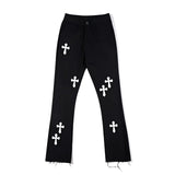 Gothic Cross Badge Jeans - Fuga Studios