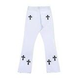 Gothic Cross Badge Jeans - Fuga Studios