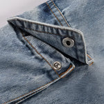 Gothic Flame Cross Denim Jeans - Fuga Studios