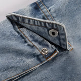 Gothic Flame Cross Denim Jeans - Fuga Studios