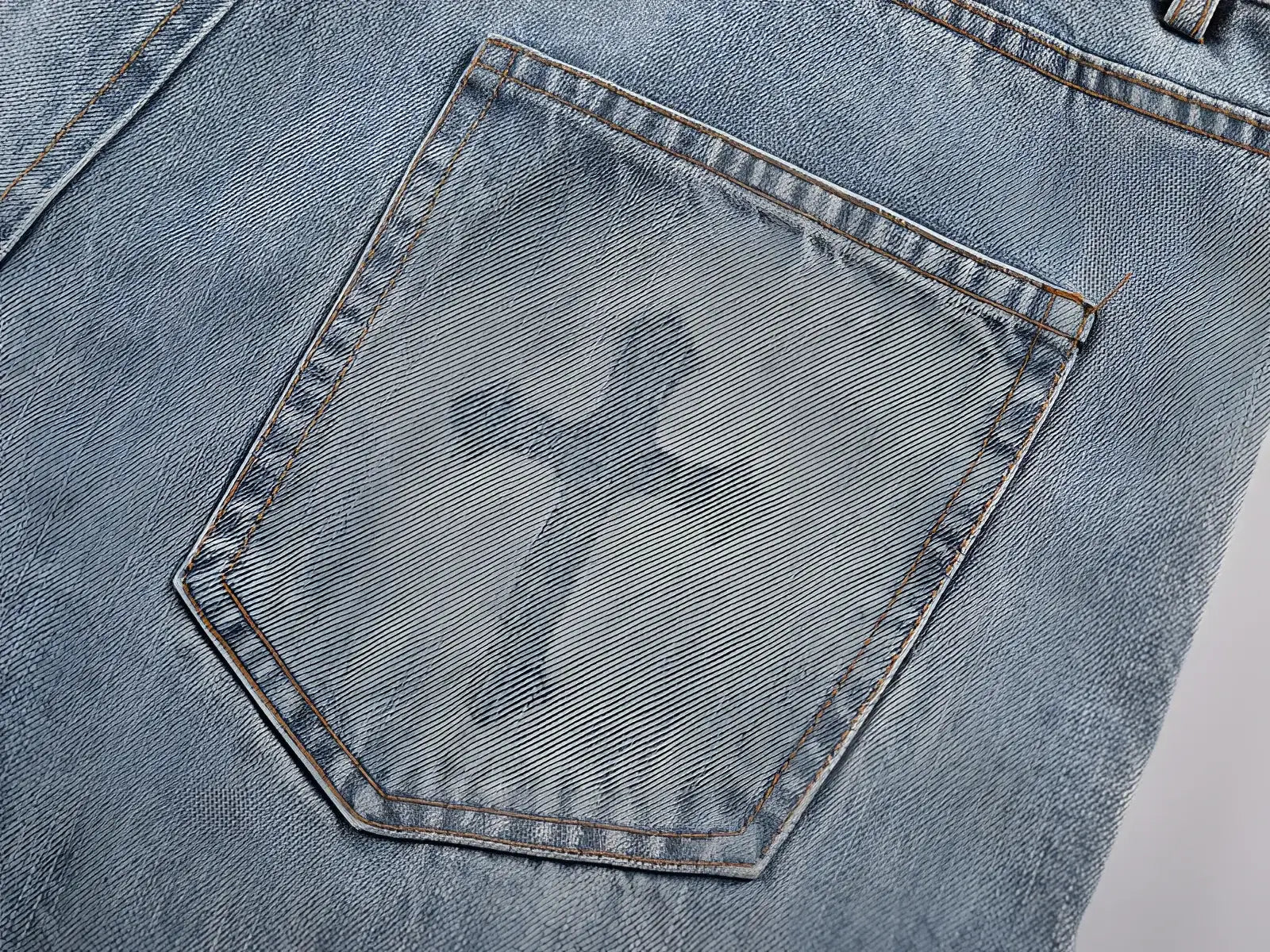 Gothic Flame Cross Denim Jeans - Fuga Studios