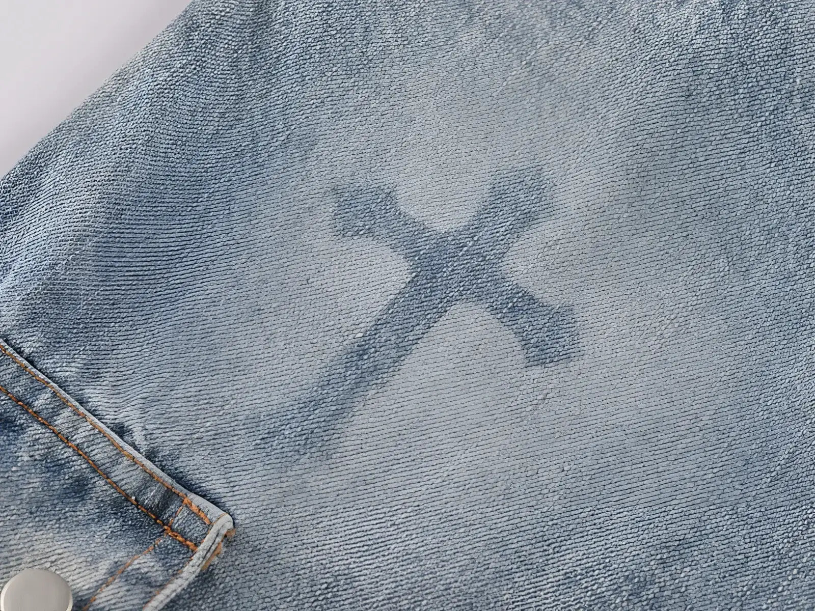 Gothic Flame Cross Denim Jeans - Fuga Studios