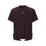 Gothic Safety Pin Deconstructed T-Shirt - Fuga Studios