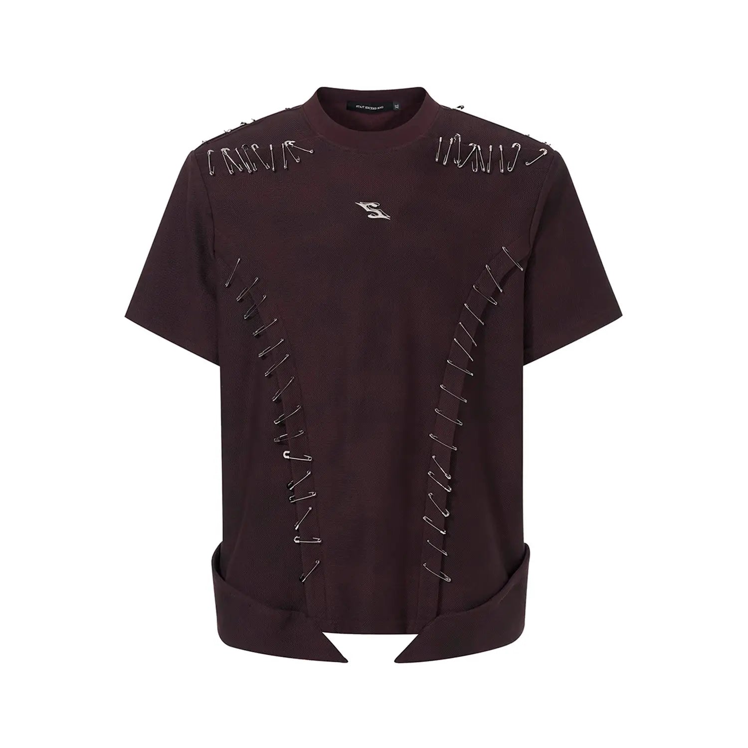 Gothic Safety Pin Deconstructed T-Shirt - Fuga Studios
