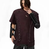 Gothic Safety Pin Deconstructed T-Shirt - Fuga Studios