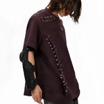Gothic Safety Pin Deconstructed T-Shirt - Fuga Studios