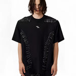 Gothic Safety Pin Deconstructed T-Shirt - Fuga Studios
