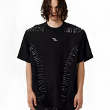 Gothic Safety Pin Deconstructed T-Shirt - Fuga Studios