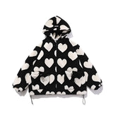 Harajuku Streetwear Heart Winter Jacket - Fuga Studios