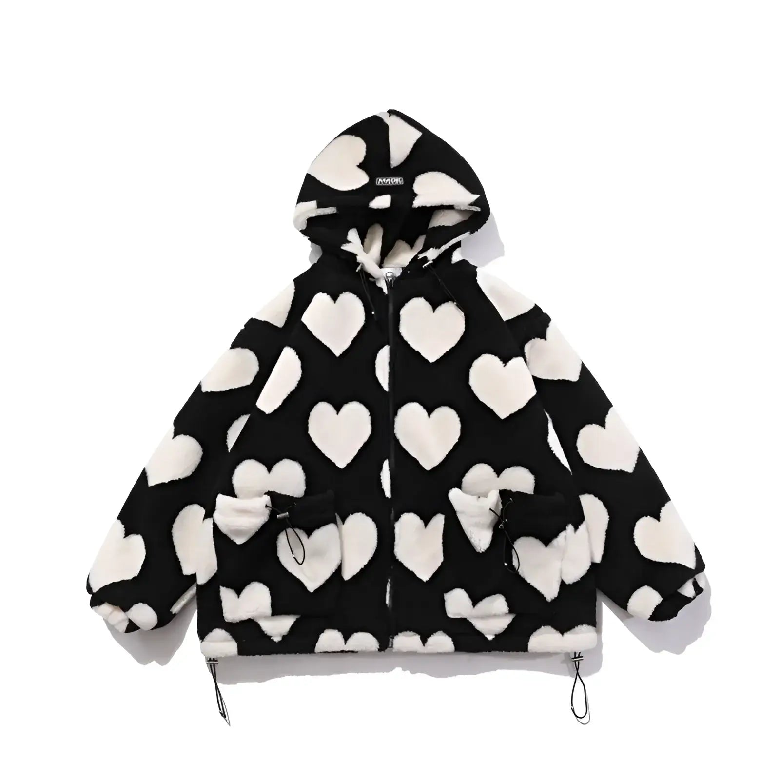 Harajuku Streetwear Heart Winter Jacket - Fuga Studios