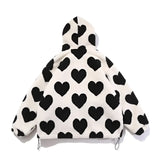 Harajuku Streetwear Heart Winter Jacket - Fuga Studios