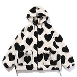 Harajuku Streetwear Heart Winter Jacket - Fuga Studios