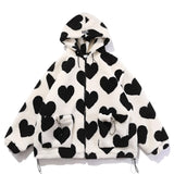 Harajuku Streetwear Heart Winter Jacket - Fuga Studios