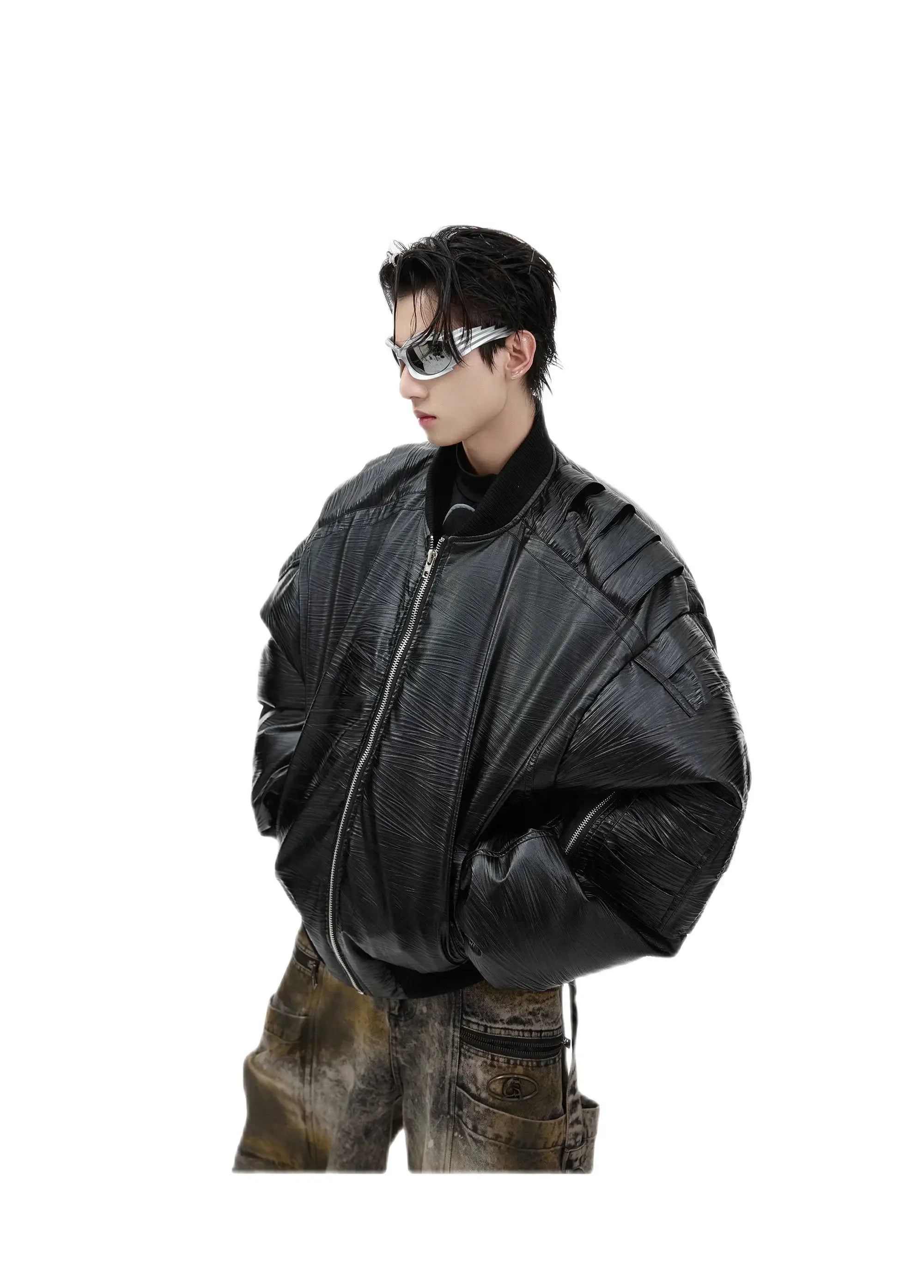 Opium Baseball Leather Jacket - Fuga Studios