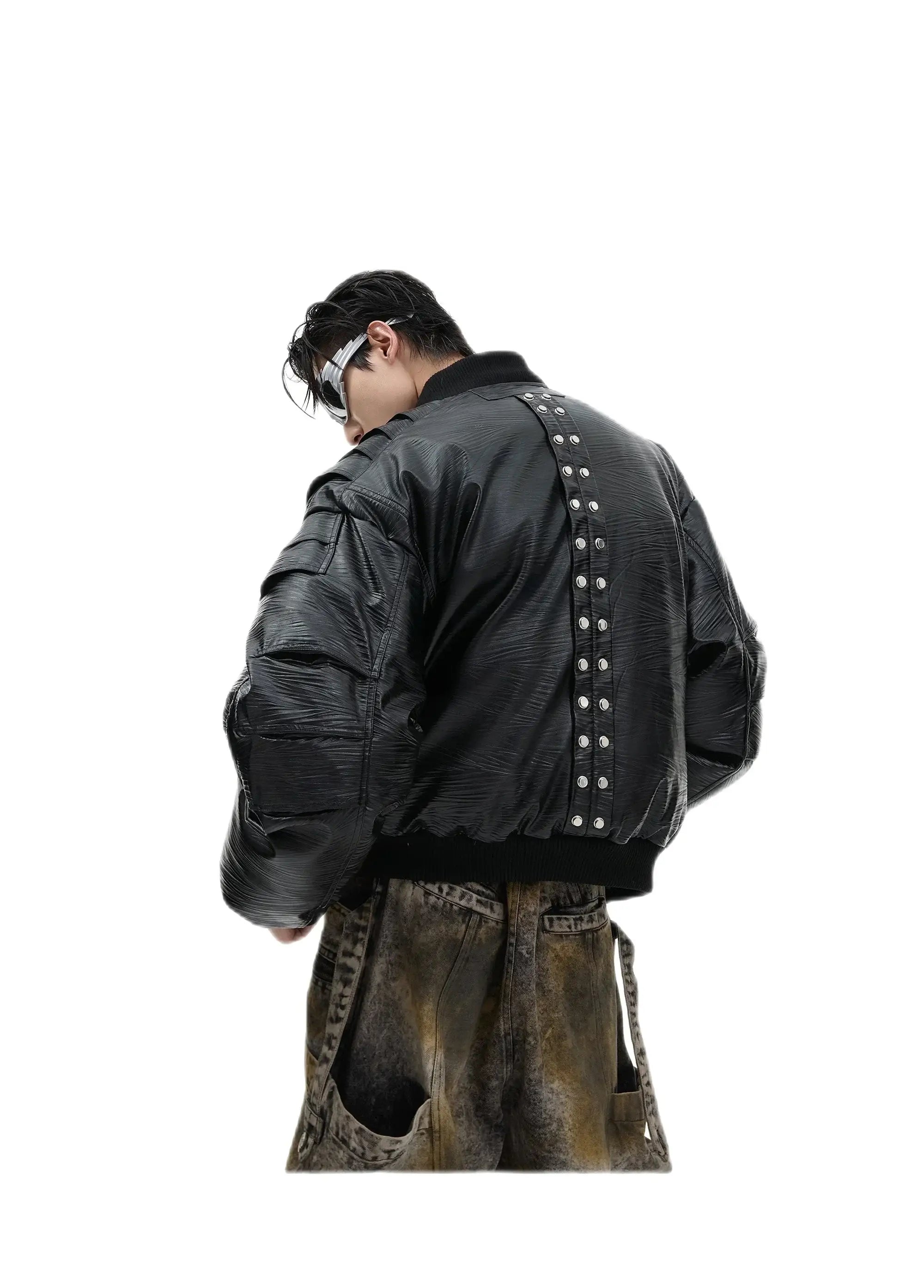 Opium Baseball Leather Jacket - Fuga Studios