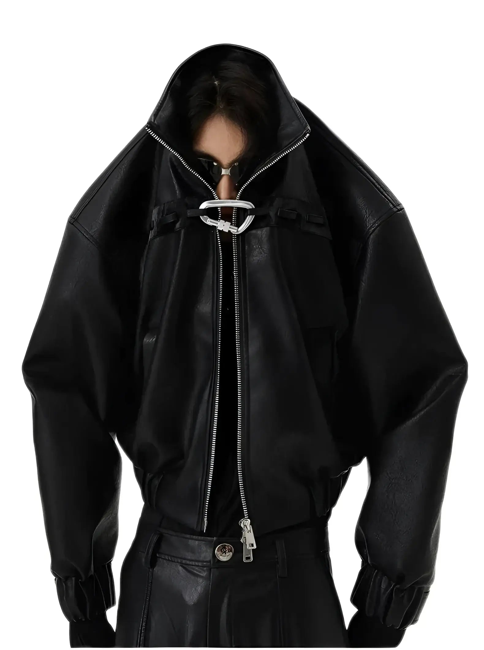 Opium Carabiner Leather Jacket - Fuga Studios