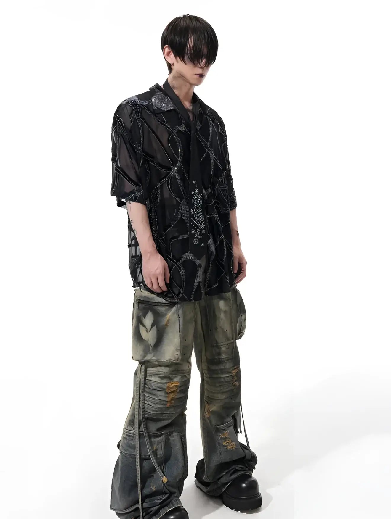 Opium Celestial Mesh Shirt - Fuga Studios