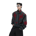 Opium Contrast Leather Jacket - Fuga Studios