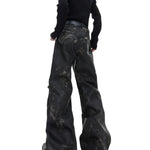 Opium Dark Leather Pants - Fuga Studios