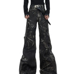 Opium Dark Leather Pants - Fuga Studios
