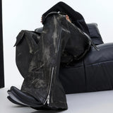 Opium Dark Leather Pants - Fuga Studios
