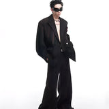 Opium Dark Rose Distressed Blazer Set - Fuga Studios