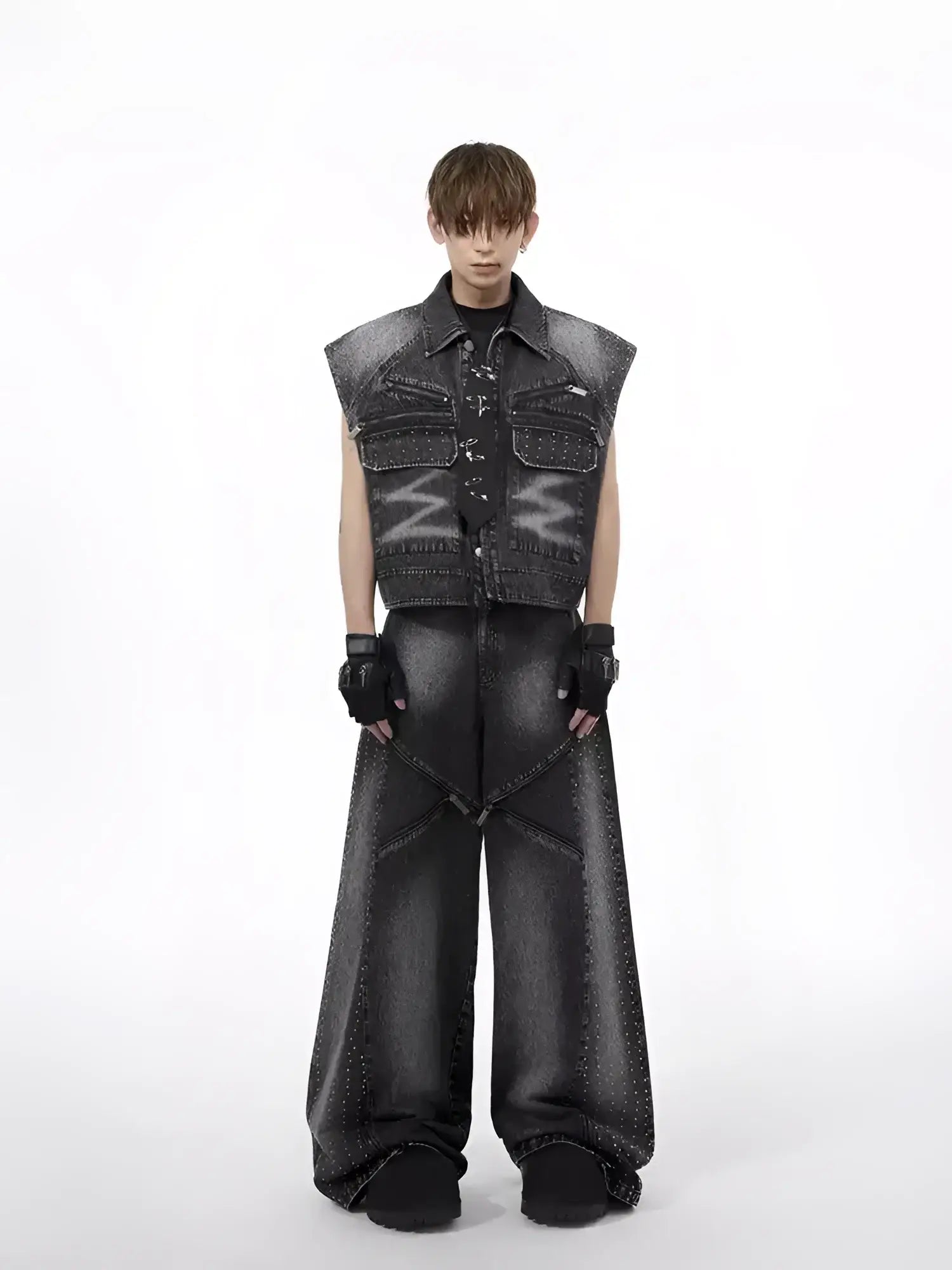 Opium Denim Studded Set - Fuga Studios