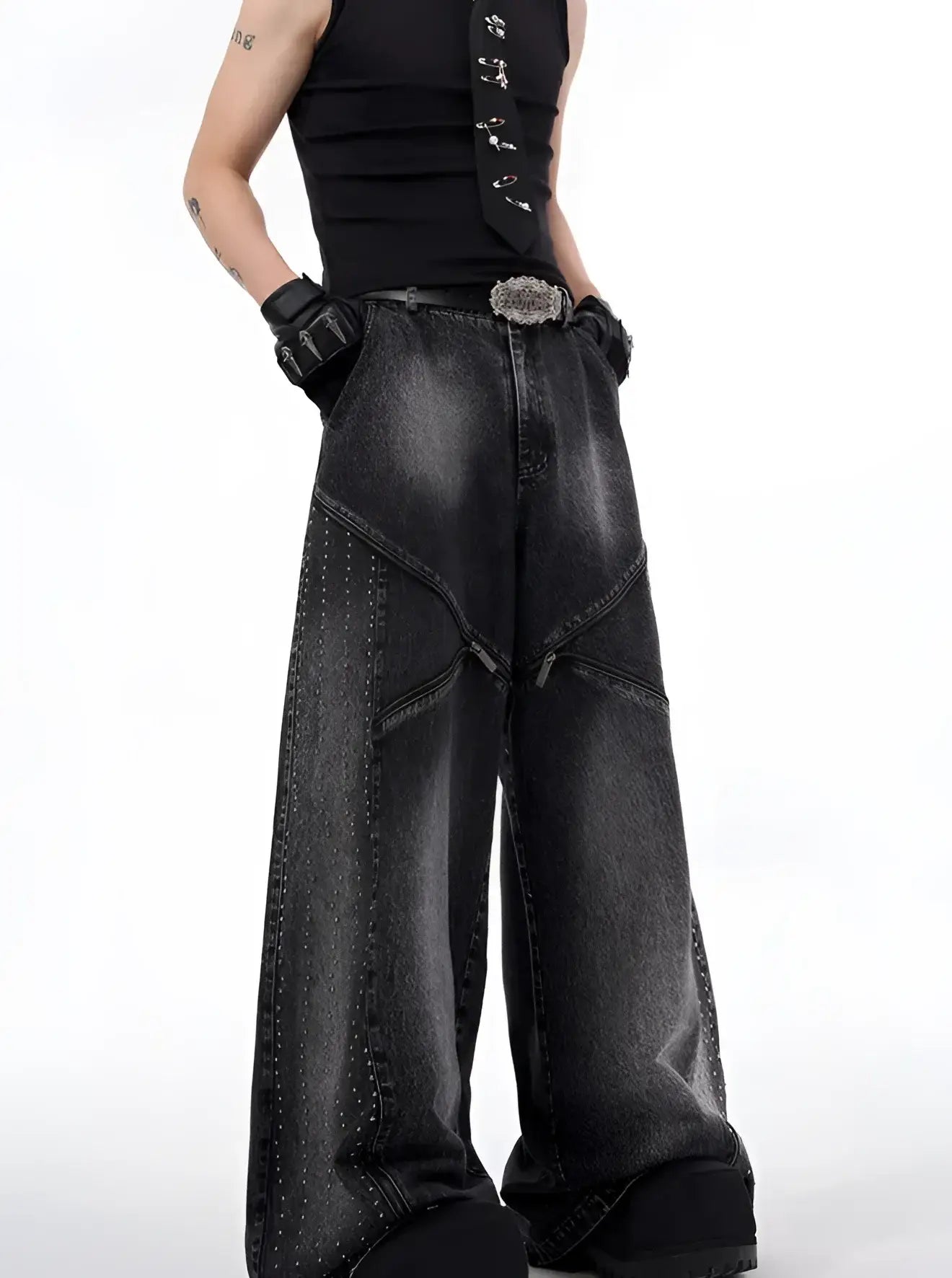 Opium Denim Studded Set - Fuga Studios