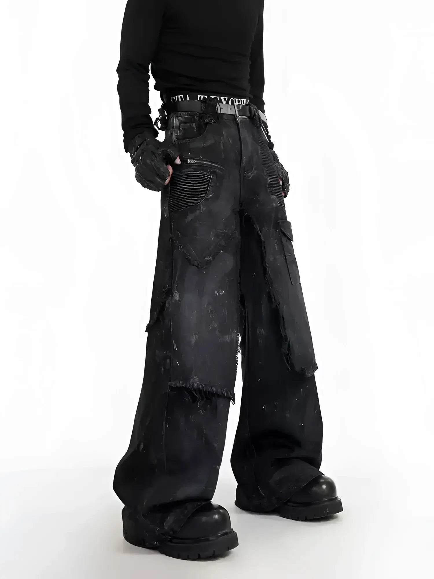 Opium Denim Wide-leg Pants - Fuga Studios