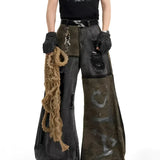 Opium Distressed Panel Flare Jeans - Fuga Studios