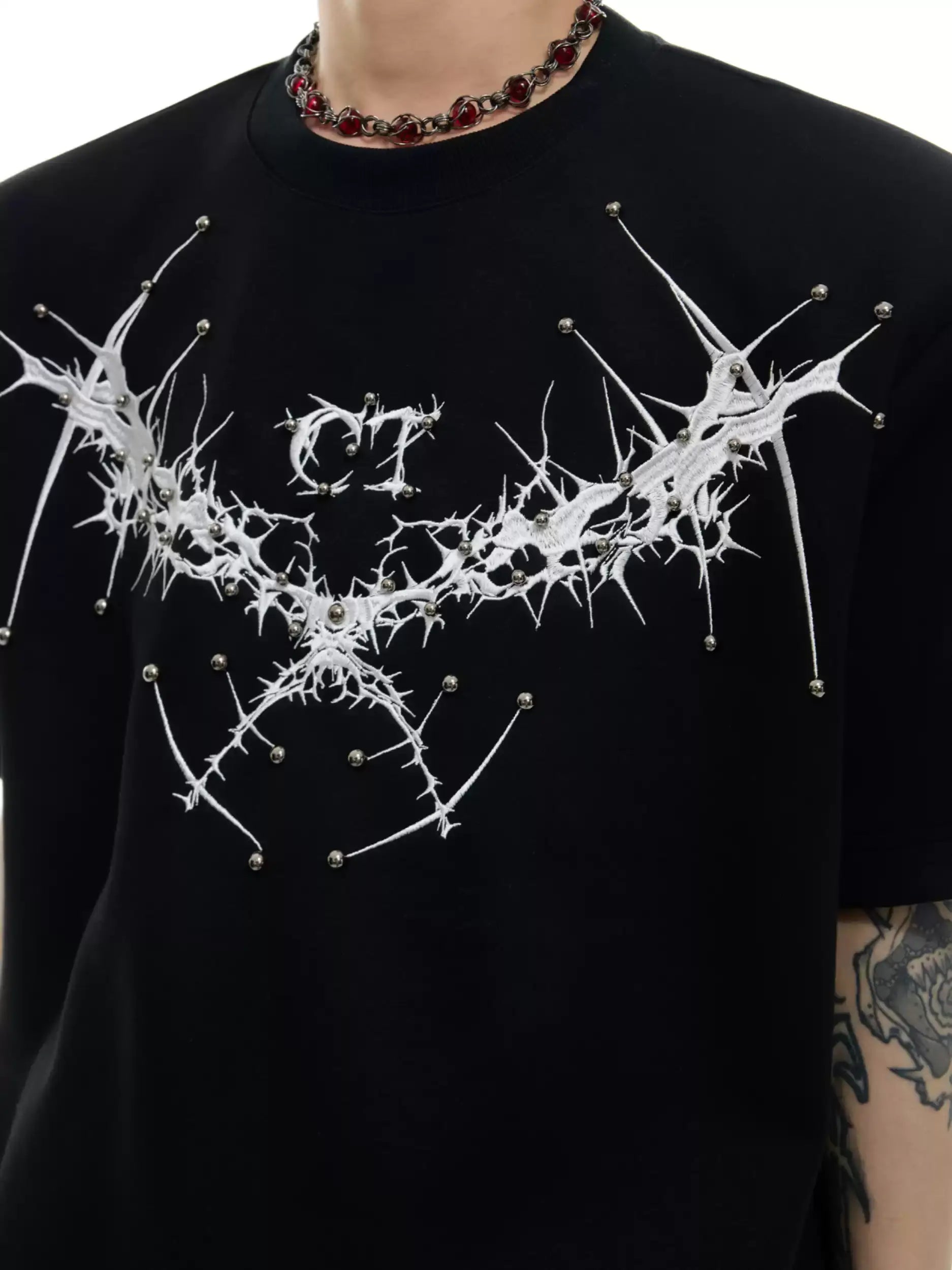 Opium Embroidered T-Shirt - Fuga Studios