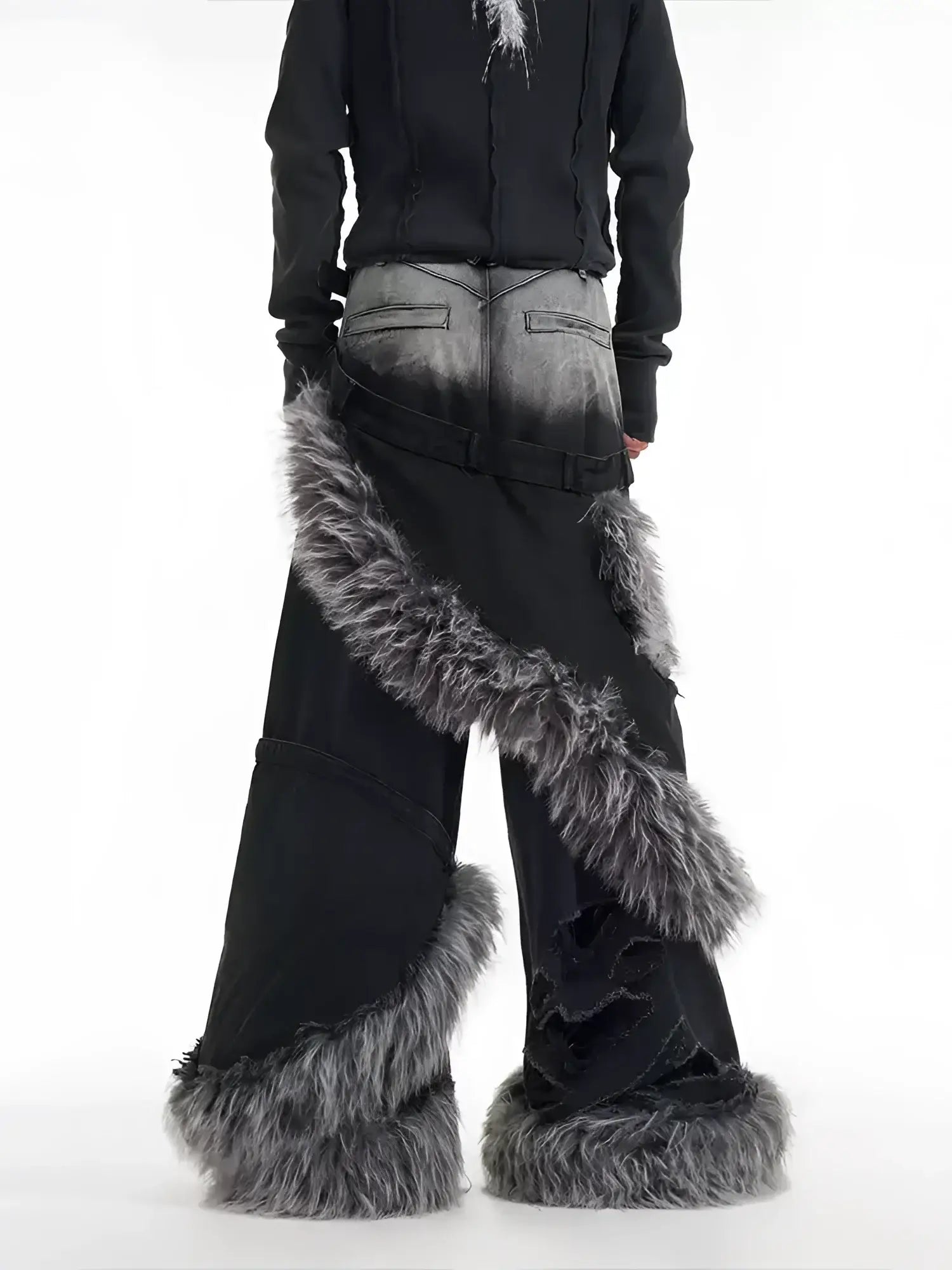 Opium Fur Spiral Flare Jeans - Fuga Studios