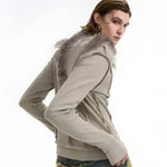 Opium Fuzzy Shoulder Sweater - Fuga Studios
