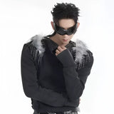 Opium Fuzzy Shoulder Sweater - Fuga Studios