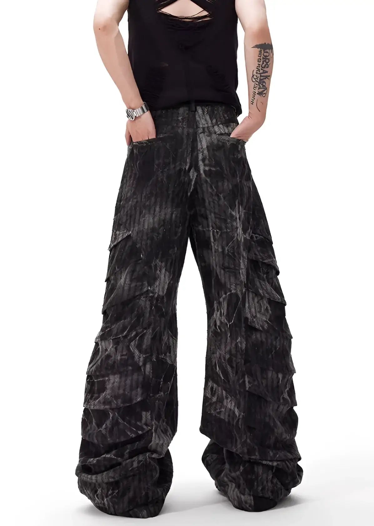 Opium Gothic Multi-Layer Wide Pants - Fuga Studios