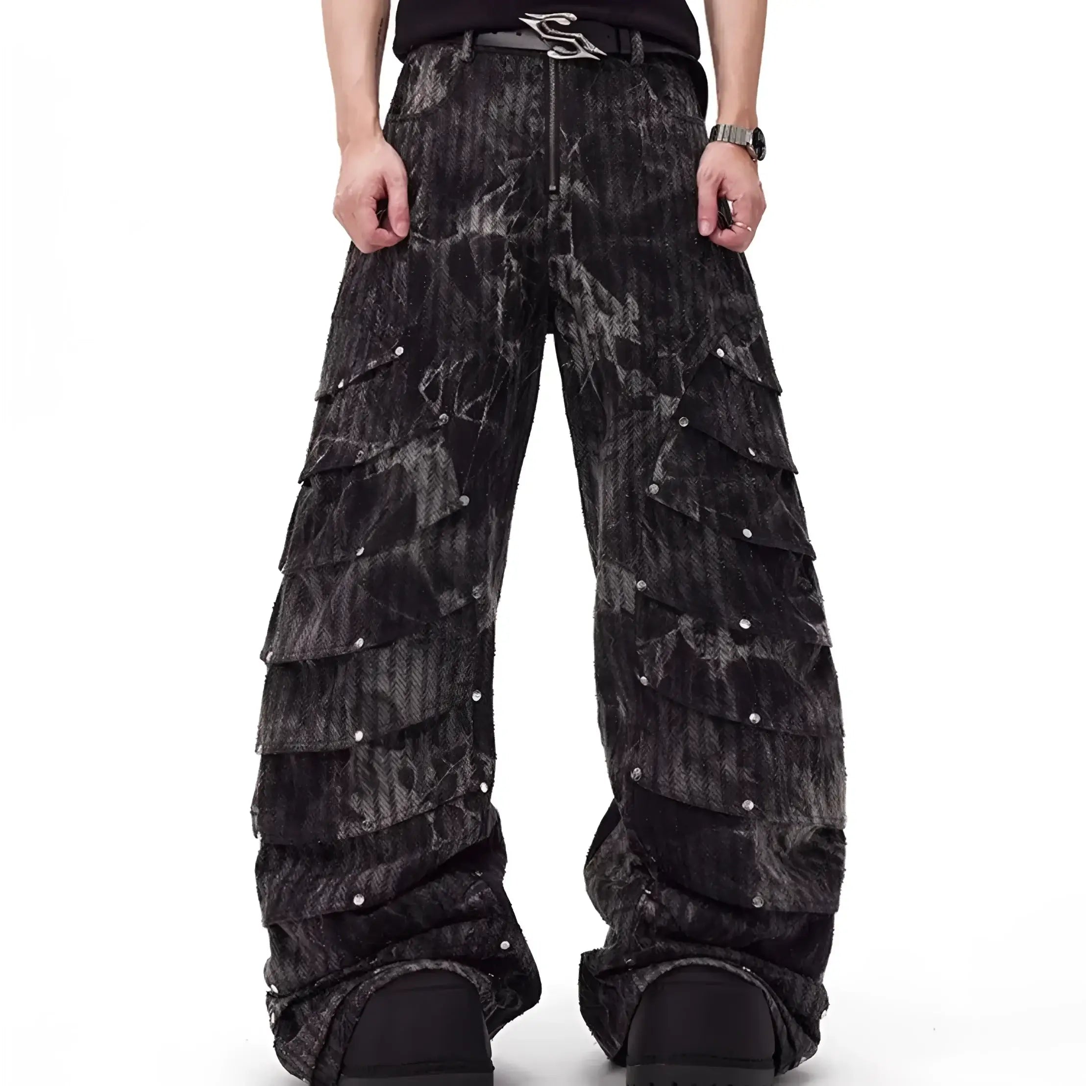 Opium Gothic Multi-Layer Wide Pants - Fuga Studios