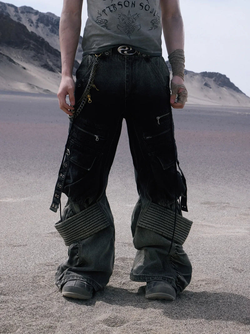 Opium Gradient Multi-Pocket Cargo Pants