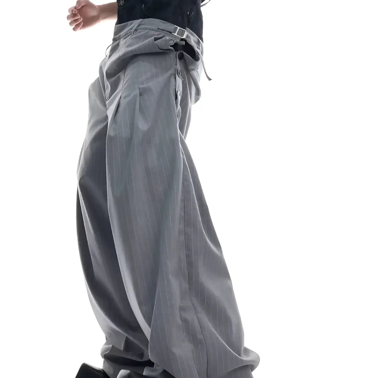 Opium Hybrid Denim-Blazer & Wide-Leg Pants Set - Fuga
