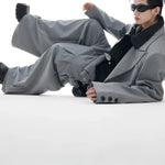 Opium Hybrid Denim-Blazer & Wide-Leg Pants Set - Fuga