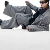 Opium Hybrid Denim-Blazer & Wide-Leg Pants Set - Fuga