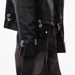 Opium Knitted Leather Jacket - Fuga Studios