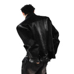 Opium Knitted Leather Jacket - Fuga Studios