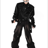 Opium Knitted Leather Jacket - Fuga Studios
