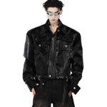 Opium Knitted Leather Jacket - Fuga Studios
