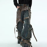 Opium Leather Harness Jeans - Fuga Studios