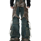 Opium Leather Harness Jeans - Fuga Studios