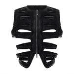 Opium Leather Skeleton Rave Vest - Fuga Studios